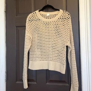 Open knit Old Navy crochet sweater, size small
